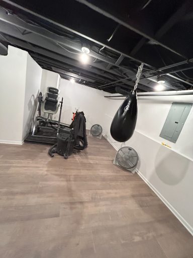 client envisioned a functional workout area and that is what he got