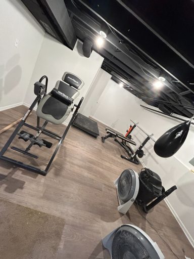 client envisioned a functional workout area and that is what he got